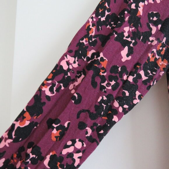 SERAPHINE Bodycon Burg Floral Print Dress Padme Berry Midi Maternity - Size US 6 - Picture 8 of 13